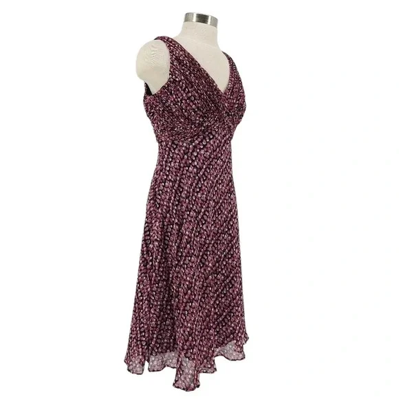 Jones Wear Fit Flare Midi Dress Black Polka Dot Sleeveless Pleated Sundress - Picture 3 of 9